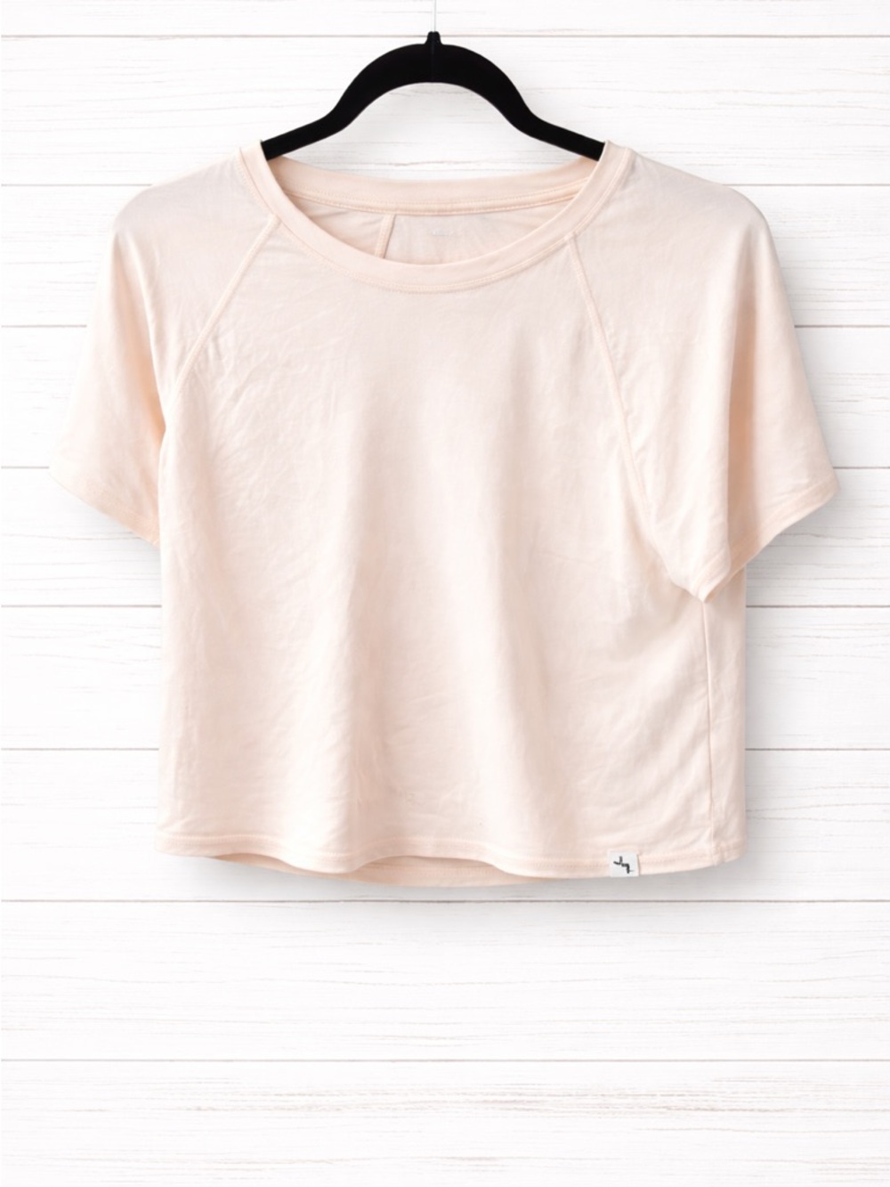Joy Lab Women's Lightweight Short-Sleeve Crop Tee - almond color